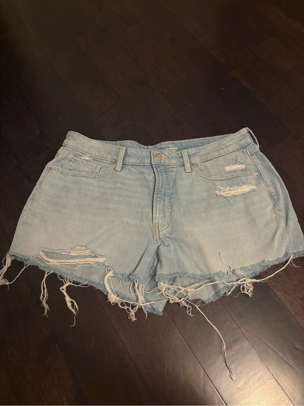 Old Navy Light Wash Distressed Denim Shorts